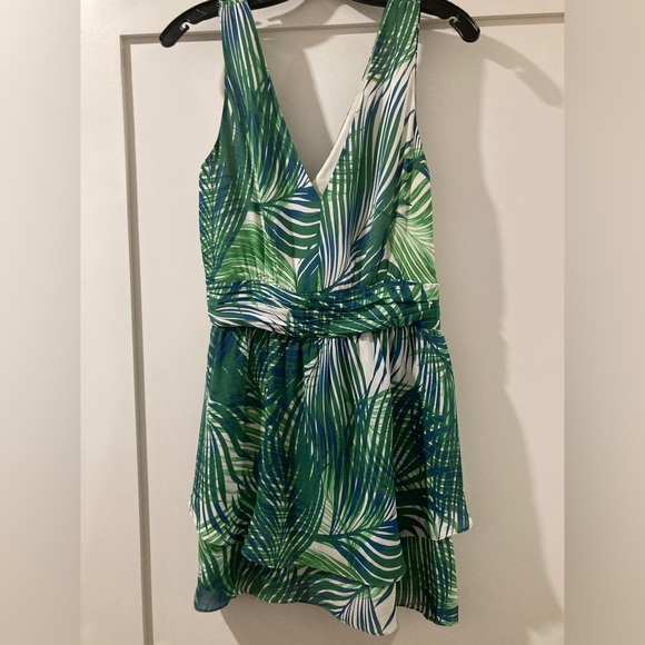 Ramy Brook Silk Meghan Palm Print Dress - Picture 4 of 6